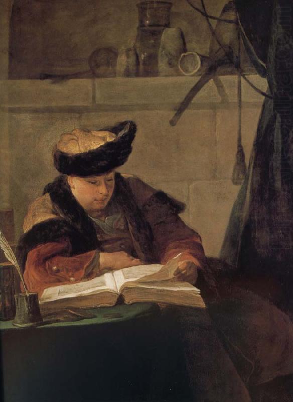 Jean Baptiste Simeon Chardin Reading philosopher china oil painting image